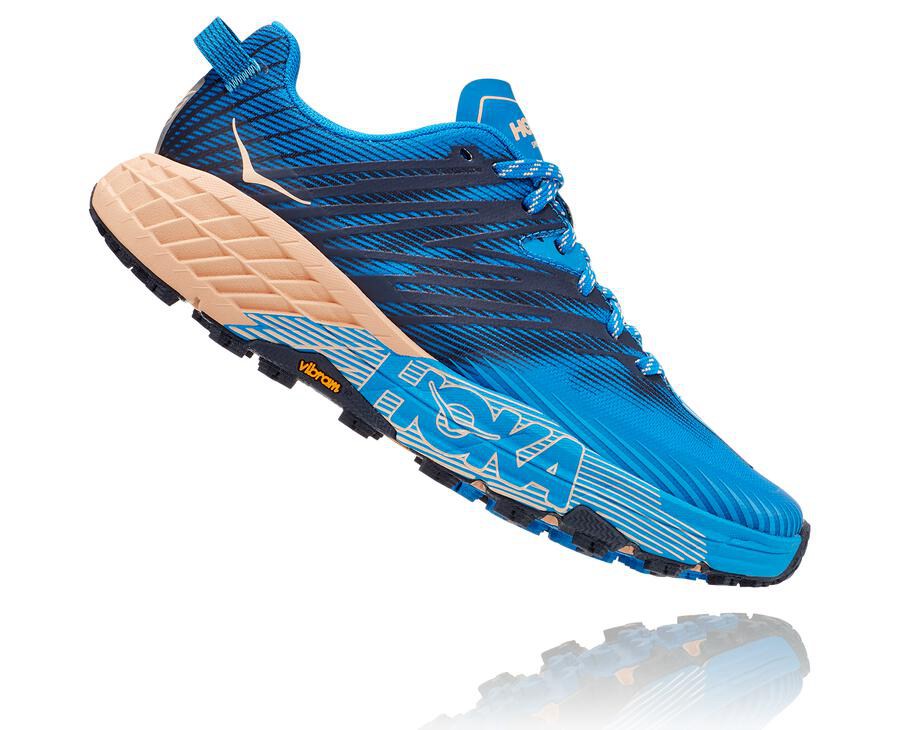 Hoka One One Trainers Womens Blue - Speedgoat 4 - 53481UXNO